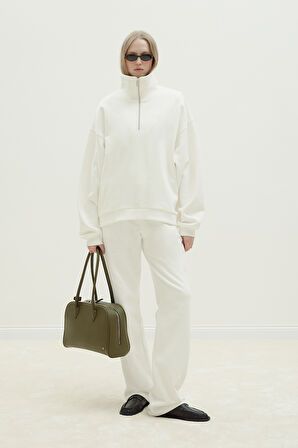 Ekru Low Oversize Sweatshirt