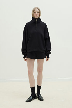 Siyah Low Oversize Sweatshirt