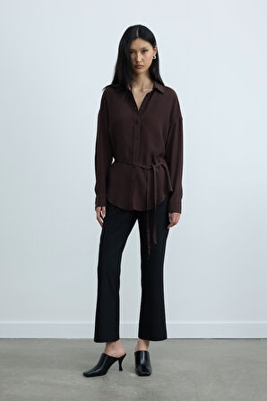 Acı Kahve Alessa Tensel Gömlek