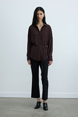 Acı Kahve Alessa Tensel Gömlek