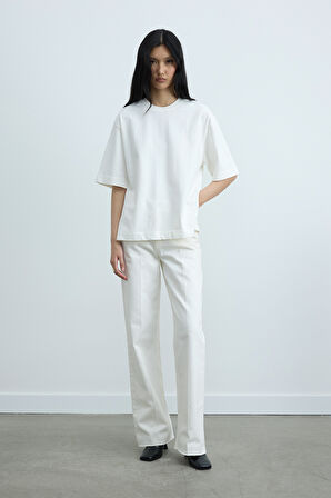 Ekru Nox Oversize Tişört