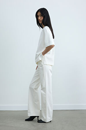 Ekru Nox Oversize Tişört