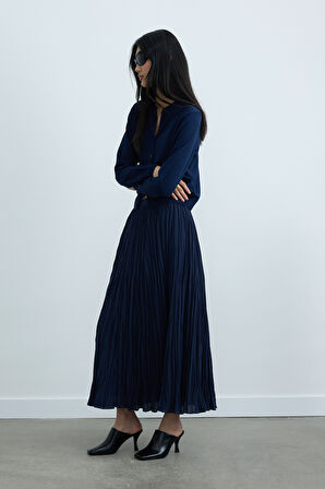 Lacivert Lea Triko Hırka