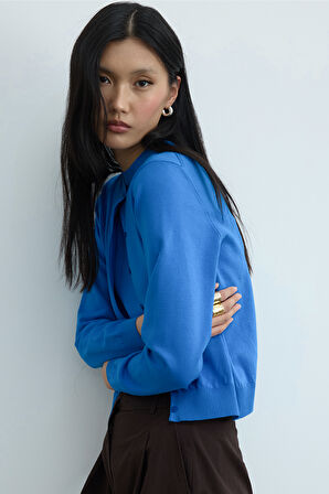 Mavi Lea Triko Hırka