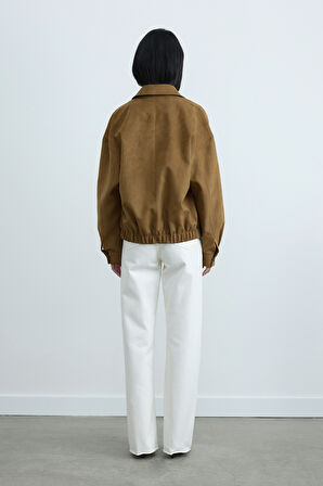 Camel Chiara Süet Bomber Ceket