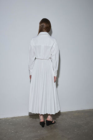 Beyaz Celia Anvelop Elbise