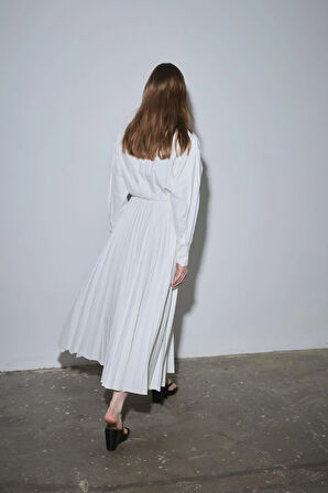 Beyaz Celia Anvelop Elbise