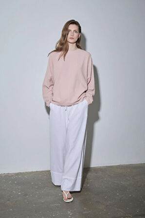 Pudra Ole Oversize Keten Bluz