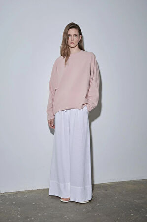 Pudra Ole Oversize Keten Bluz