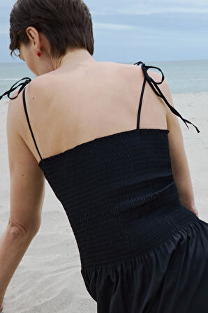 Siyah Alira Maxi Elbise