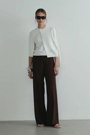 Ekru Lea Triko Hırka