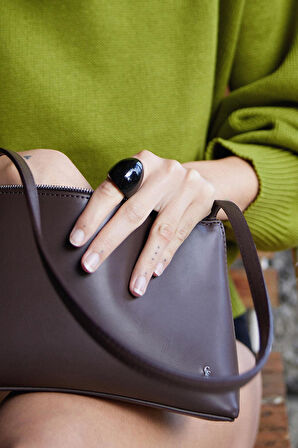 Kahverengi Ivy Deri Çanta