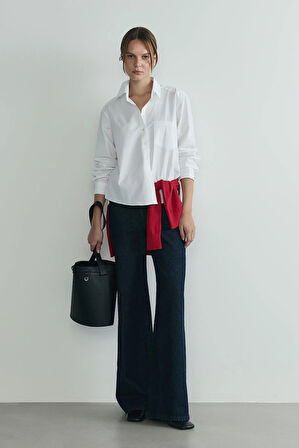 Beyaz Penny Basic Gömlek