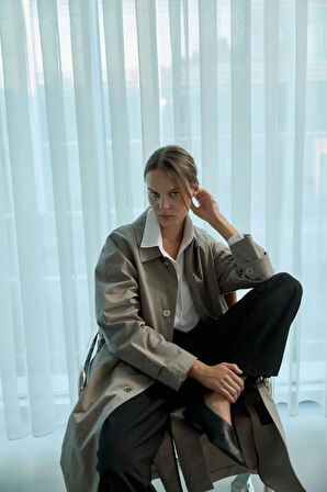 Taş Rue Gömlek Yaka Trençkot