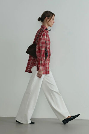 Kırmızı Slone Ekose Gömlek