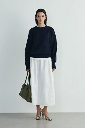 Lacivert Bella Oversize Kazak