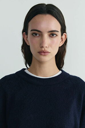 Lacivert Bella Oversize Kazak