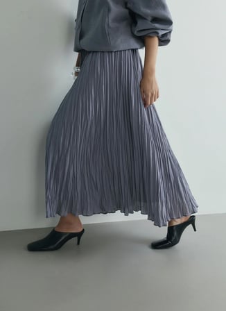 Suud Collection Bağlamalı Bel Gri Kadın Maksi Etek 418136140 R025