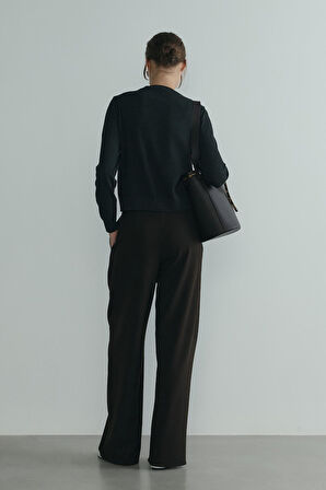 Acı Kahve Lina Pileli Pantolon