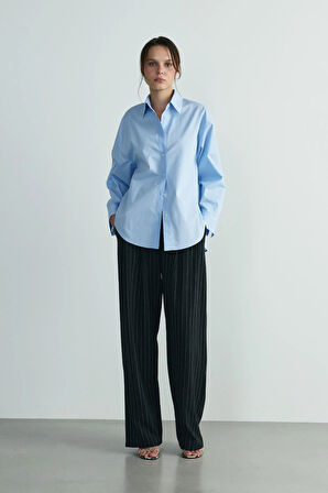 Mavi Page Oversize Gömlek