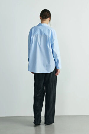 Mavi Page Oversize Gömlek