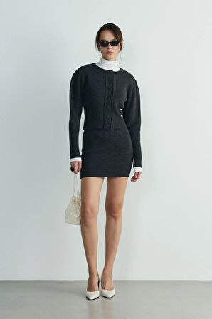 Füme Lucy Triko Hırka