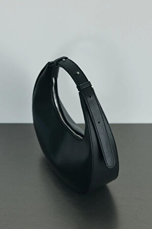 Siyah Rosa Mini Deri Çanta