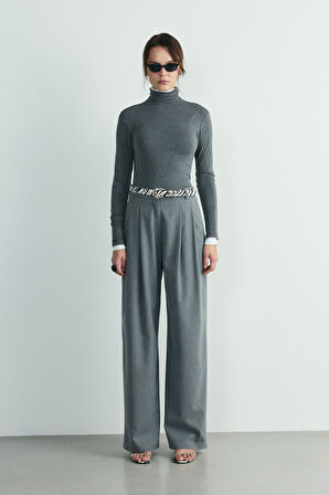 Beyaz Zebra Desenli Kemer