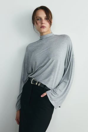 Gri Olivia Bluz