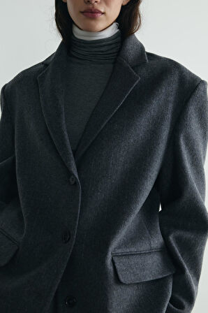 Füme Gina Kaşe Blazer Ceket