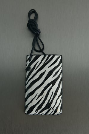 Beyaz Zebra Telefon Çantası