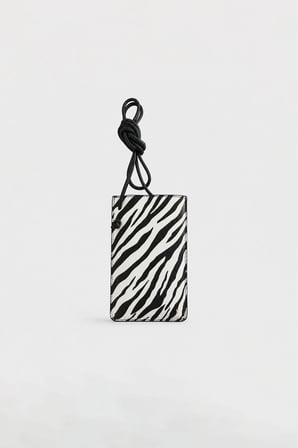 Beyaz Zebra Telefon Çantası