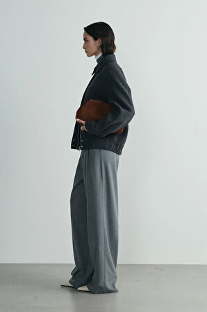 Füme Alder Kaşe Bomber Ceket