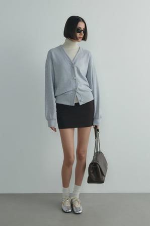 Gri Kenny Basic Hırka
