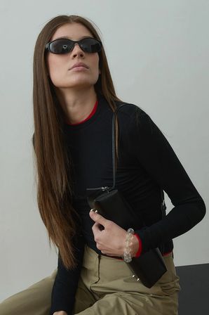 Siyah Kate Slim Tişört