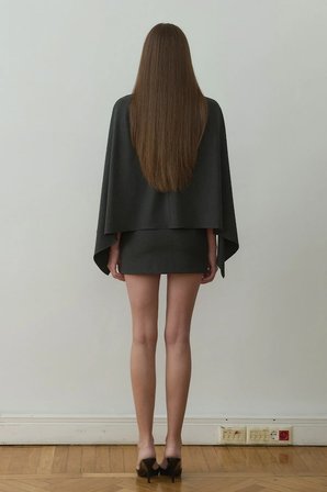 Füme Lola Düşük Bel Mini Etek