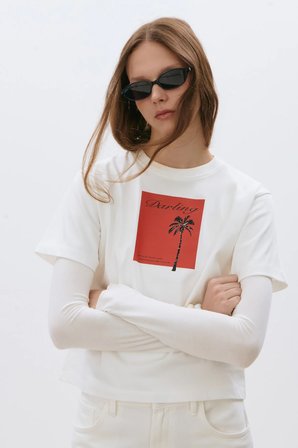 Ekru Darling Basic Tişört