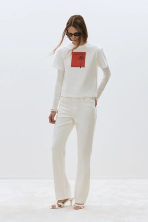 Ekru Darling Basic Tişört