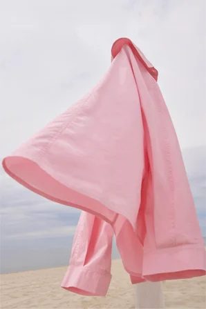 Pembe Klara Yıkamalı Poplin Gömlek