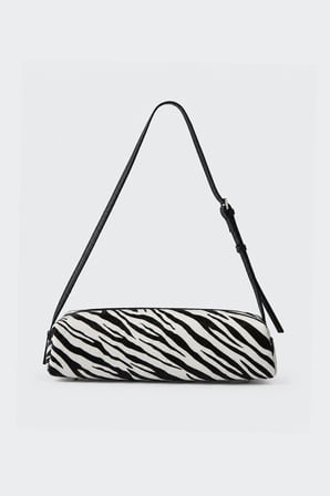 Beyaz Zebra Mervie Baget Çanta