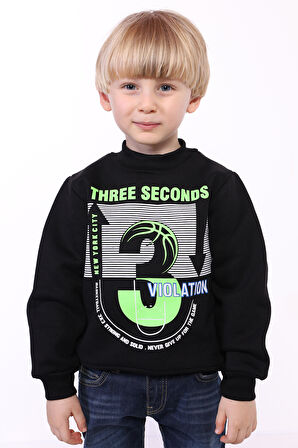Toontoy Erkek Çocuk 3 Vıolatıon Baskılı Sweatshirt