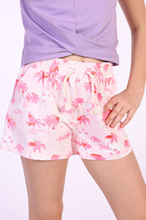 Toontoy Kız Çocuk Los Angeles Armalı Şort