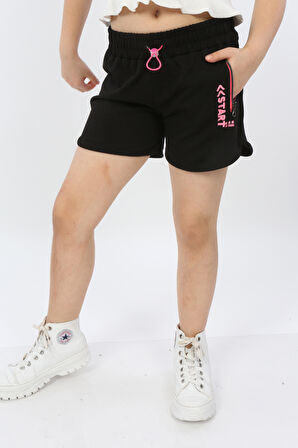 Toontoy Kız Çocuk Start Nakışlı Şort