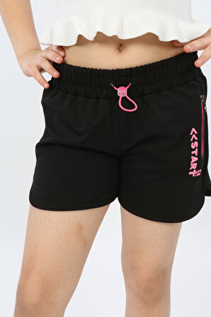 Toontoy Kız Çocuk Start Nakışlı Şort