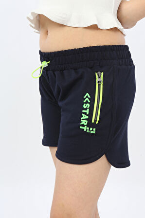 Toontoy Kız Çocuk Start Nakışlı Şort