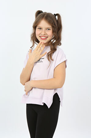 Toontoy Kız Çocuk Never Means Now Baskılı Tişört