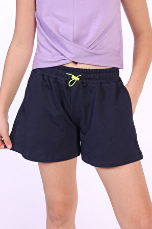 Toontoy Kız Çocuk Arka Awesome Baskılı Şort