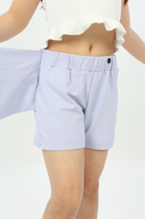 Toontoy Kız Çocuk Önü Süs Cepli Şort