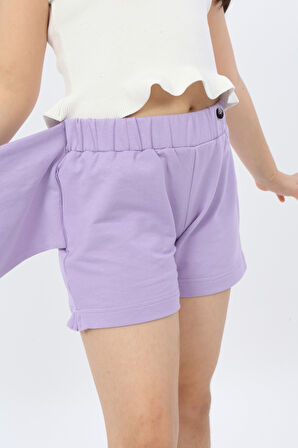 Toontoy Kız Çocuk Önü Süs Cepli Şort