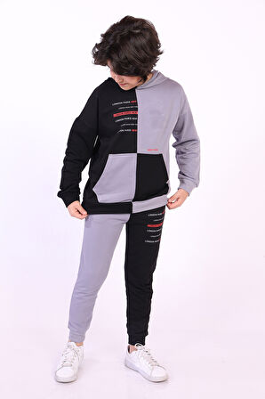 Toontoy Erkek Çocuk Kanguru Cepli Eşofman Takım